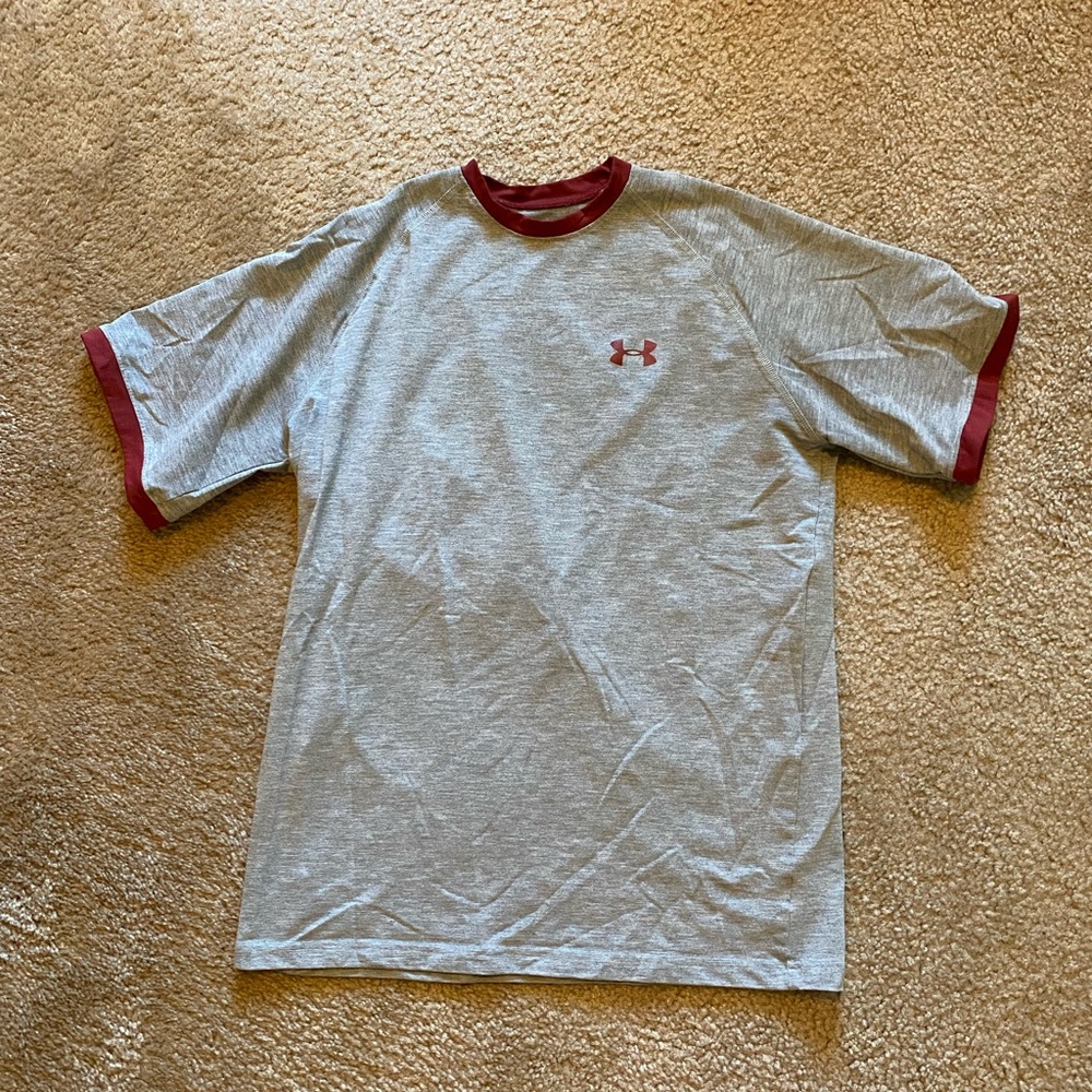 Gray with Maroon accent Underarmour t
